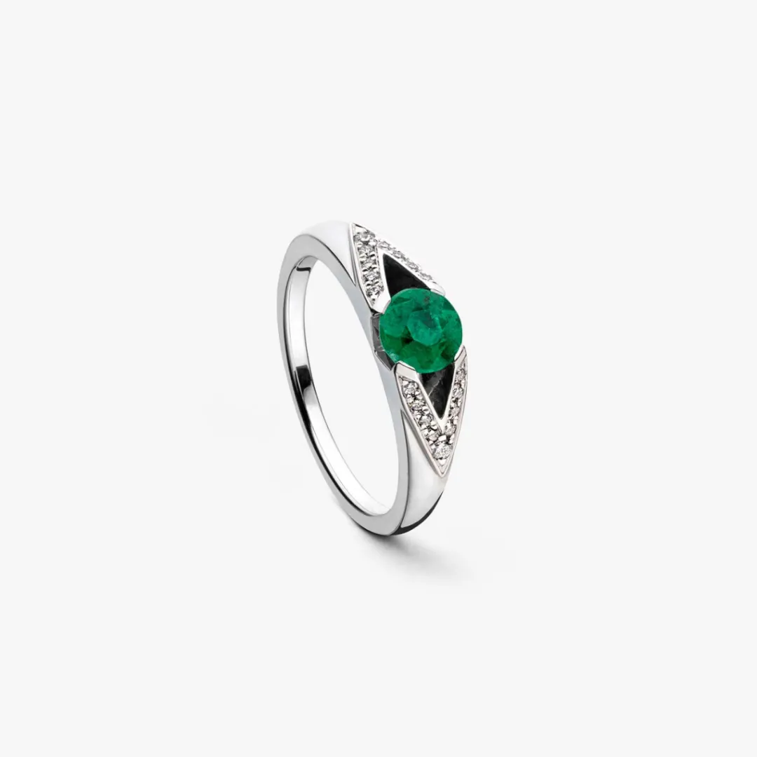 Sale Arthus Bertrand Bague Solitaire Émeraude 5mm Victoire