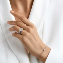 Clearance Arthus Bertrand Bague Solitaire Or Blanc Diamant 1 Carat Élisa
