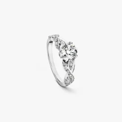 Clearance Arthus Bertrand Bague Solitaire Or Blanc Diamant 1 Carat Élisa