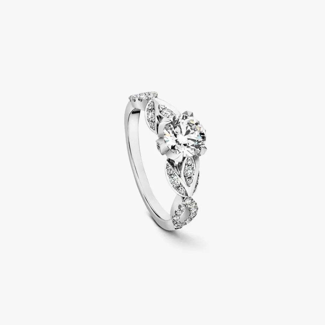 Clearance Arthus Bertrand Bague Solitaire Or Blanc Diamant 1 Carat Élisa