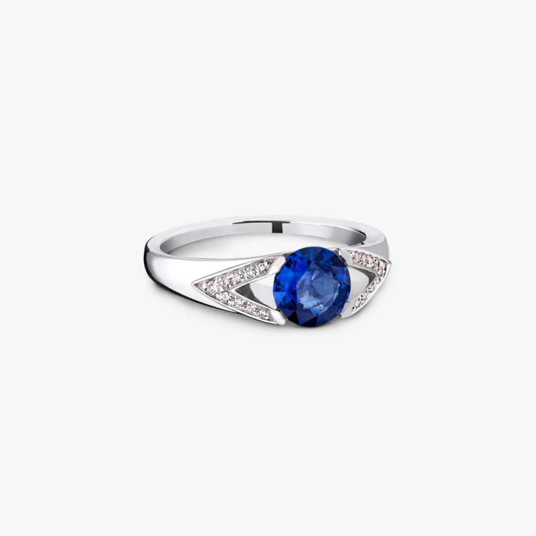 Discount Arthus Bertrand Bague Solitaire Saphir 6.5mm Victoire