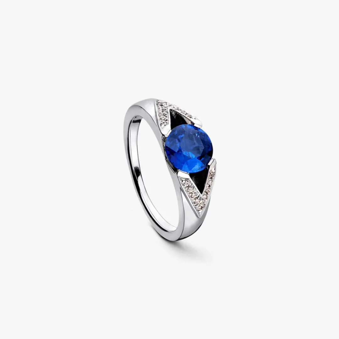 Discount Arthus Bertrand Bague Solitaire Saphir 6.5mm Victoire