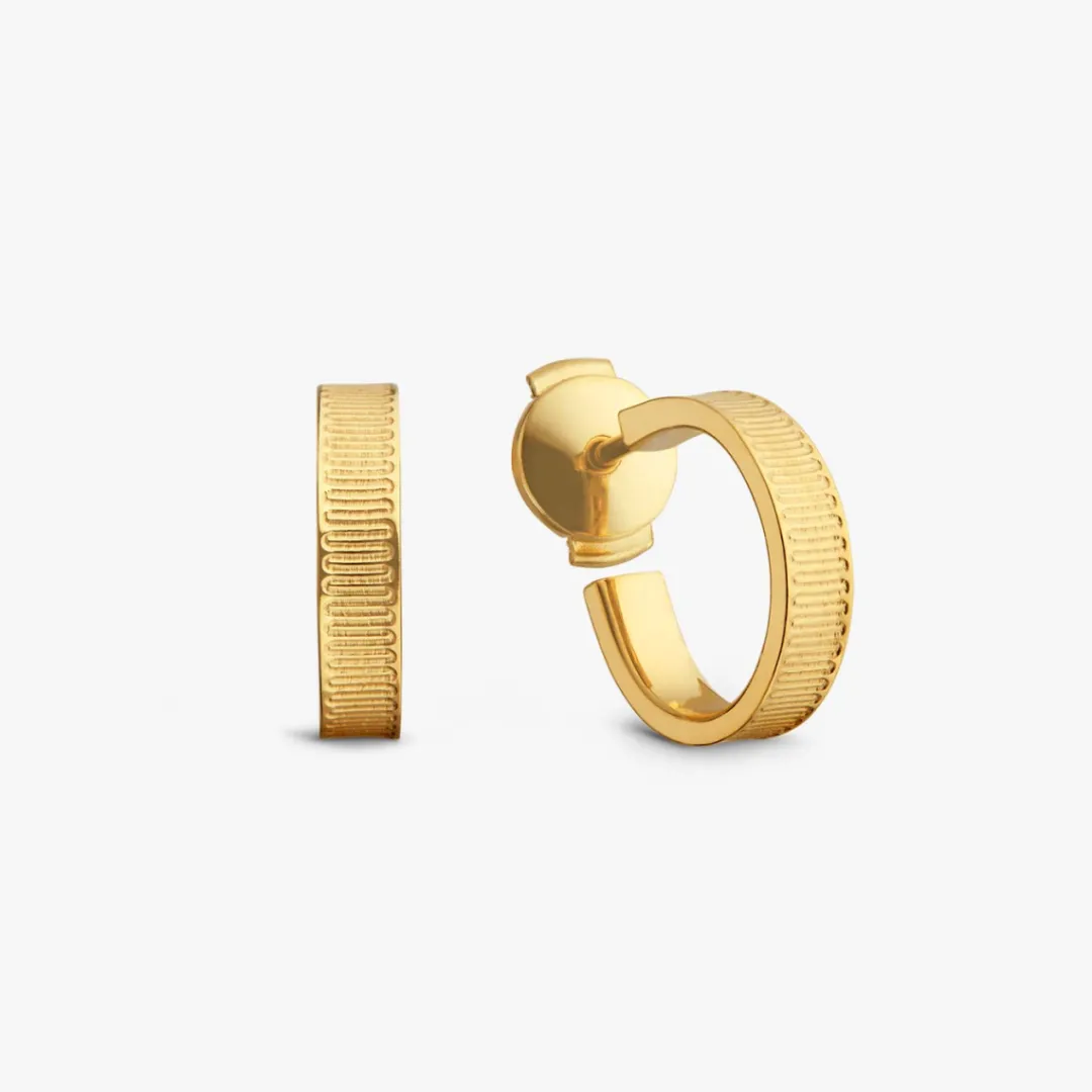 Online Arthus Bertrand Boucles d'Oreilles Créoles Or Jaune Ruban