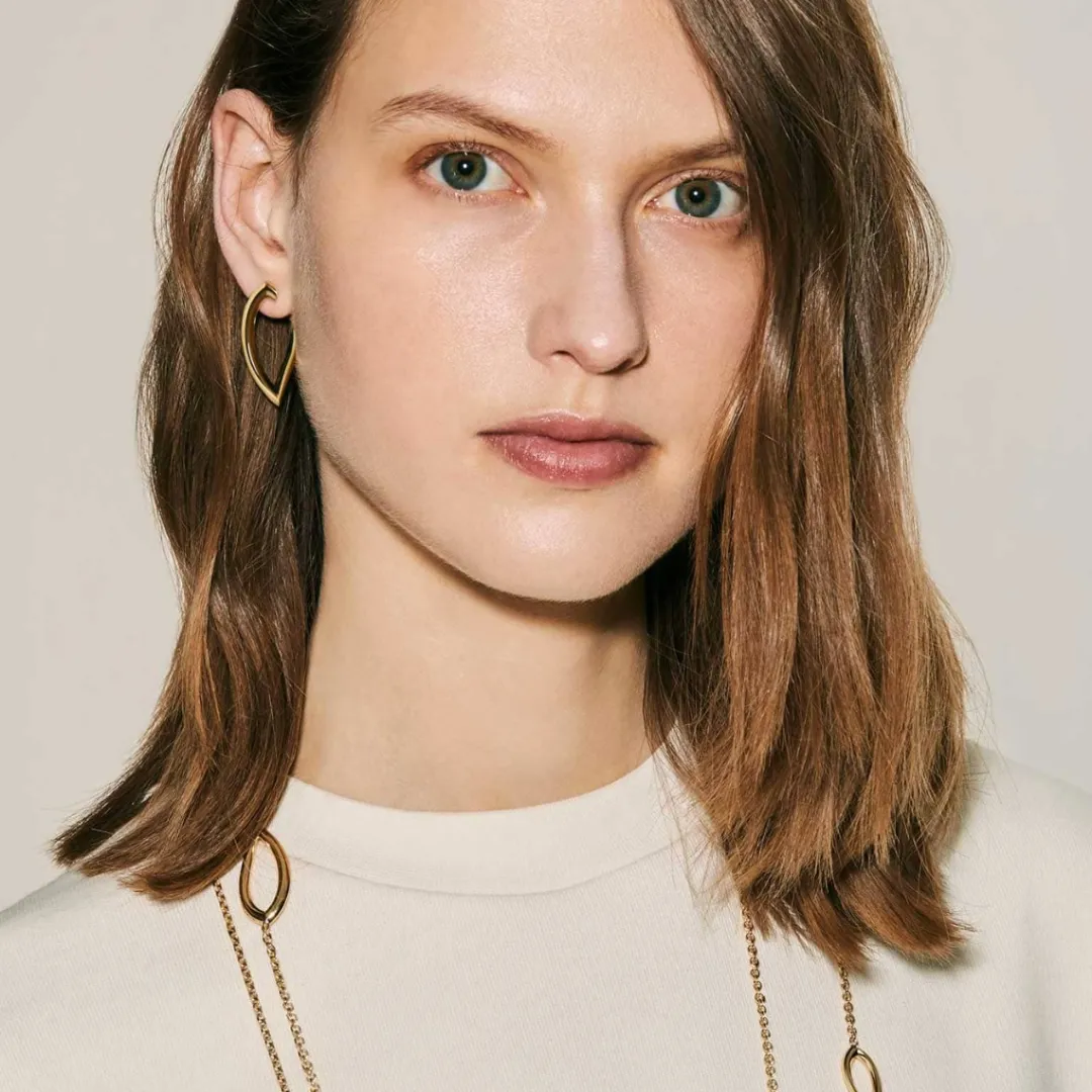 Outlet Arthus Bertrand Boucles d'Oreilles Créoles Vermeil Palma