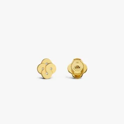 Hot Arthus Bertrand Boucles d'Oreilles Or Jaune Diamant Enlacé