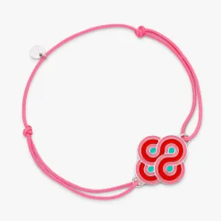 Outlet Arthus Bertrand Bracelet Argent Enlacé Pop - Rose