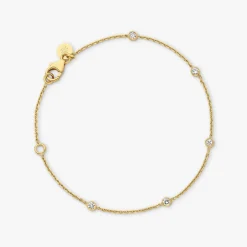 Best Arthus Bertrand Bracelet Chaîne Or Jaune 5 Diamants