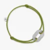 Hot Arthus Bertrand Bracelet Cordon Argent Ruban - Epais - Rose fluo - L