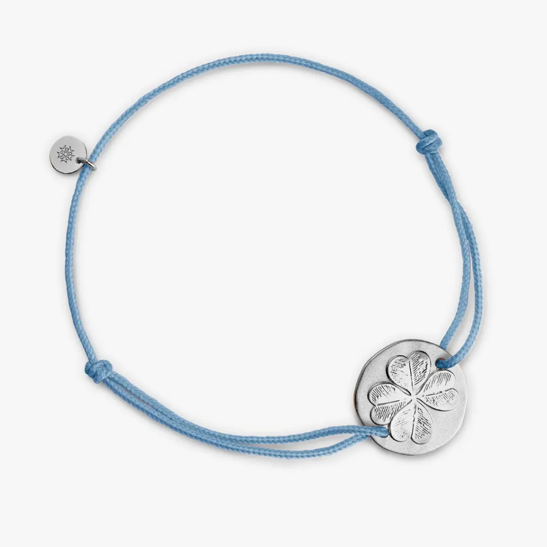 Fashion Arthus Bertrand Bracelet Cordon Argent Trèfle - Rose pêche - L