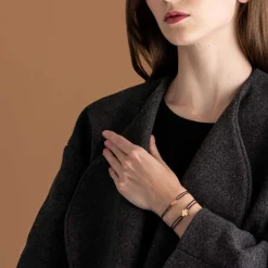 Outlet Arthus Bertrand Bracelet Cordon Médaille Miraculeuse Rose Pétunia
