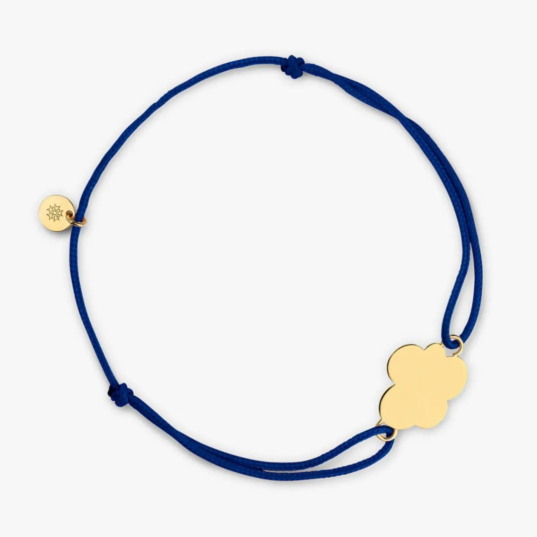 Fashion Arthus Bertrand Bracelet Cordon Or Jaune Nuage - Bleu roi