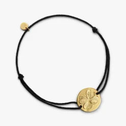 Outlet Arthus Bertrand Bracelet Cordon Trèfle Or Jaune