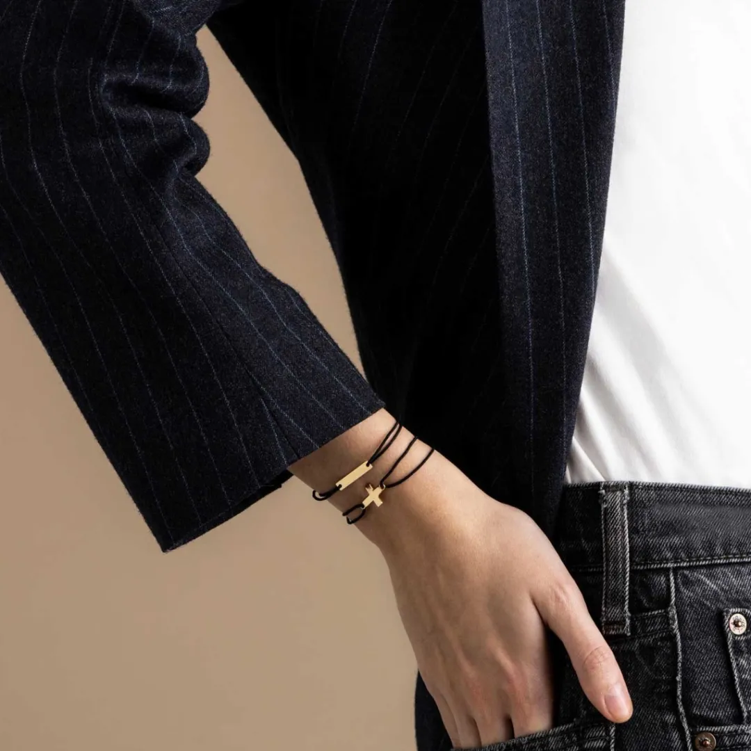 Outlet Arthus Bertrand Bracelet Gourmette Réglisse Cordon