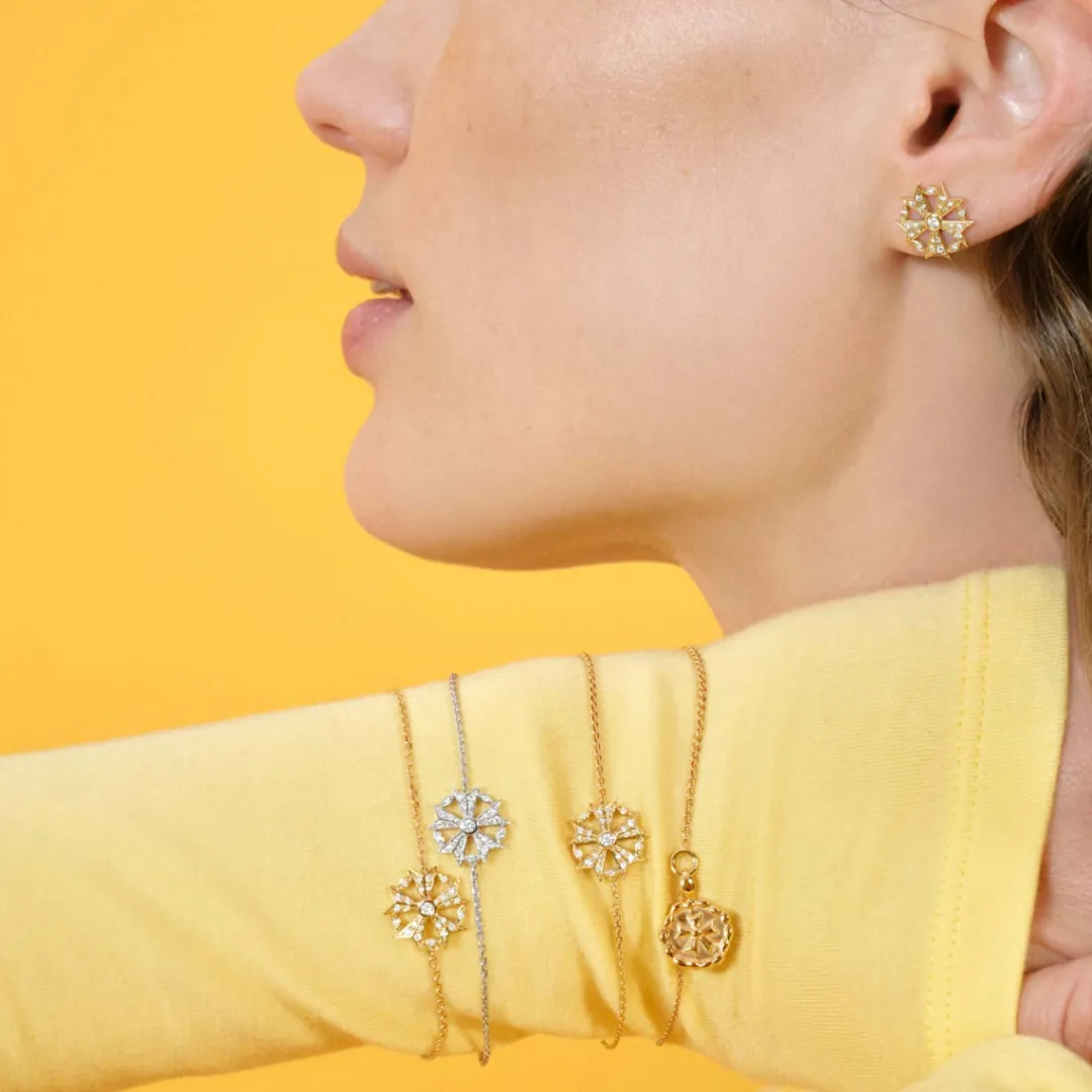 Online Arthus Bertrand Bracelet Or Jaune Gloria Étoilée