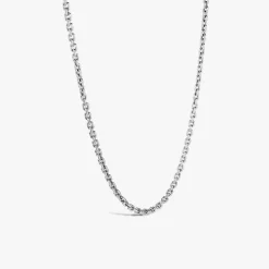 Outlet Arthus Bertrand Chaîne Argent Forçat Rectangle - 55 Cm