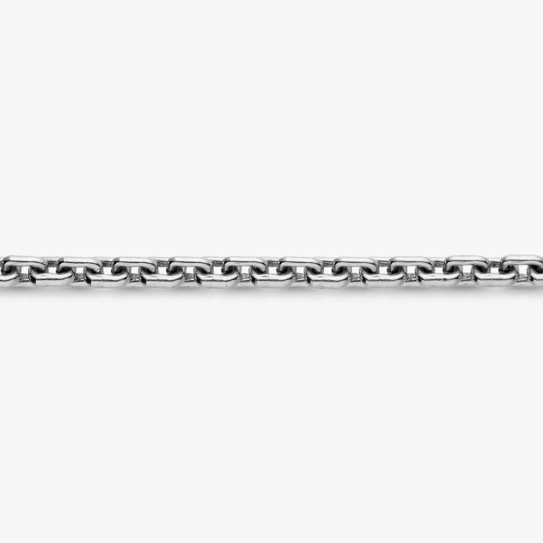 Outlet Arthus Bertrand Chaîne Argent Forçat Rectangle - 55 Cm