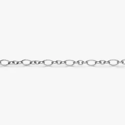 Hot Arthus Bertrand Chaîne Argent Ovale Striée - 50 Cm