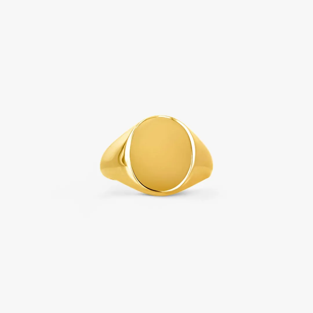 Hot Arthus Bertrand Chevalière Ovale Or Jaune 14x12mm