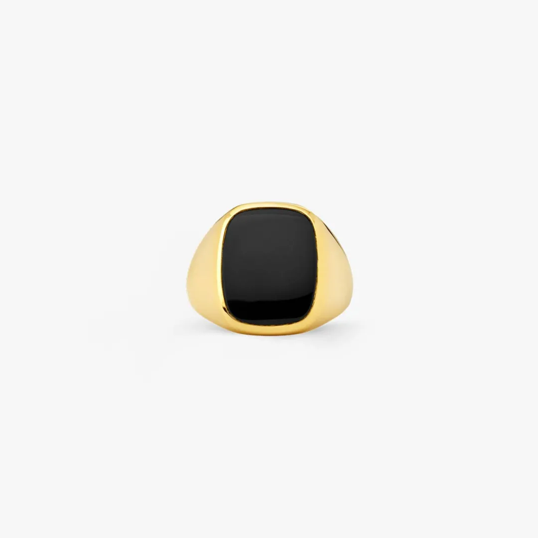 Fashion Arthus Bertrand Chevalière Tonneau Onyx 17.5 x 14.5