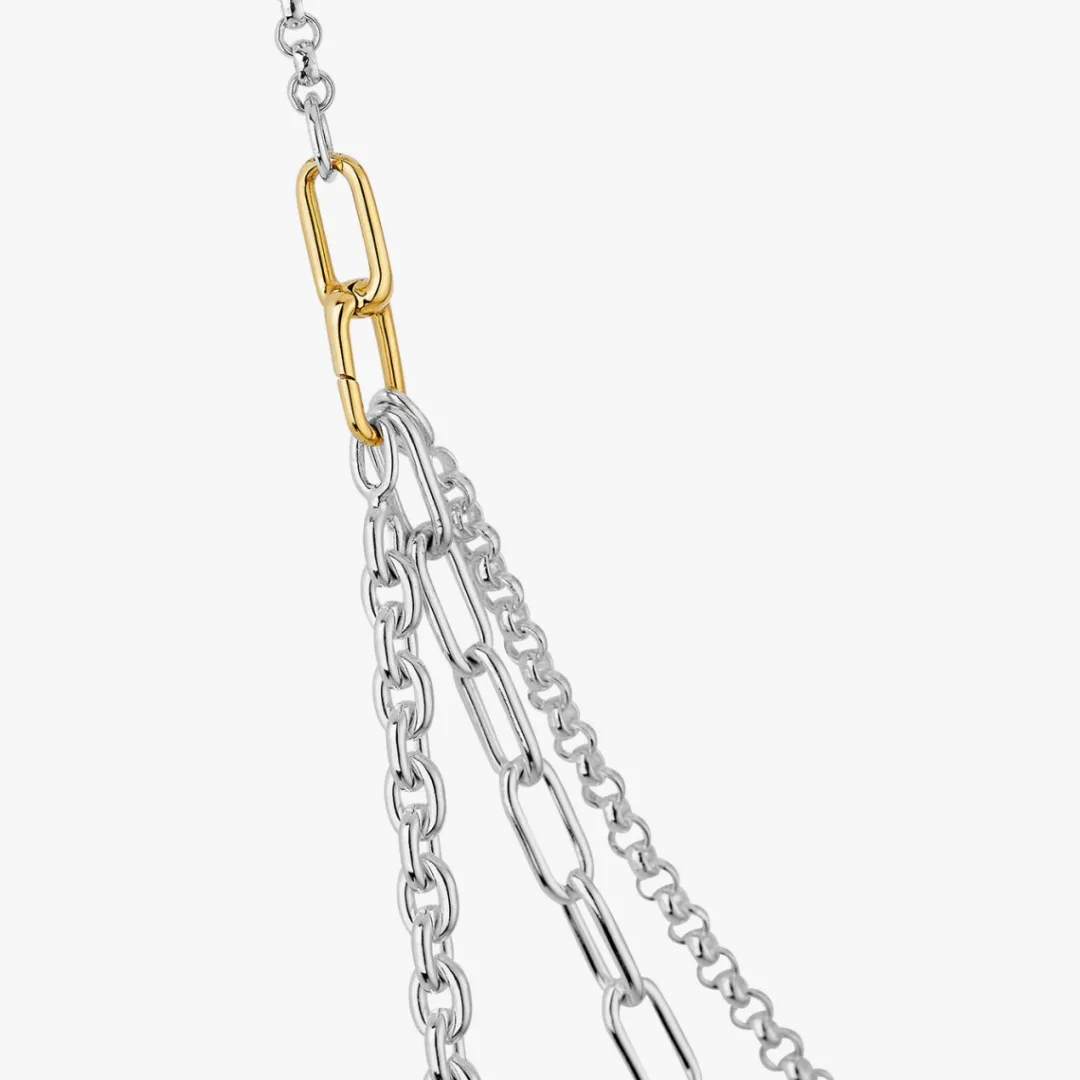 New Arthus Bertrand Collier Argent & Or Maxima Trois Rangs