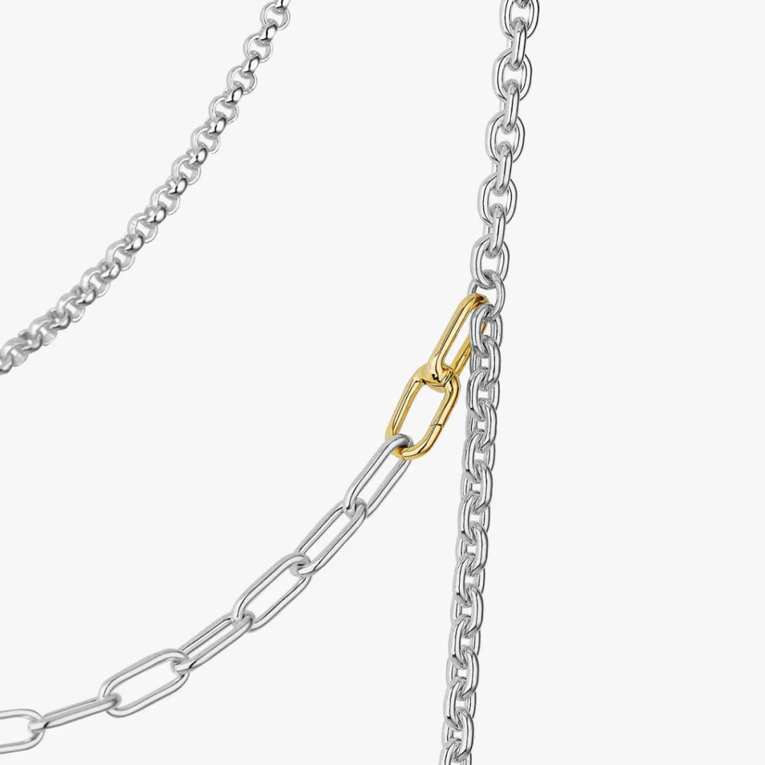 New Arthus Bertrand Collier Argent & Or Maxima Trois Rangs