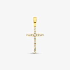 Clearance Arthus Bertrand Croix Fil Carré Or Jaune & Diamants