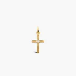 Fashion Arthus Bertrand Croix Or Jaune Diamant Ruban