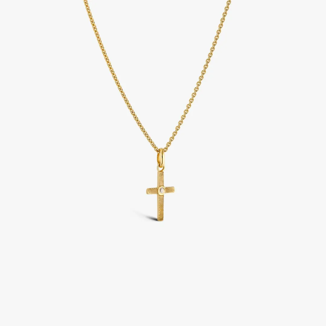 Fashion Arthus Bertrand Croix Or Jaune Diamant Ruban