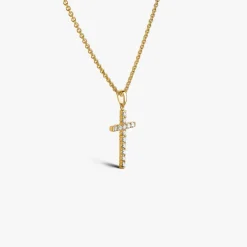 Hot Arthus Bertrand Croix Pavée Or Jaune & Diamant