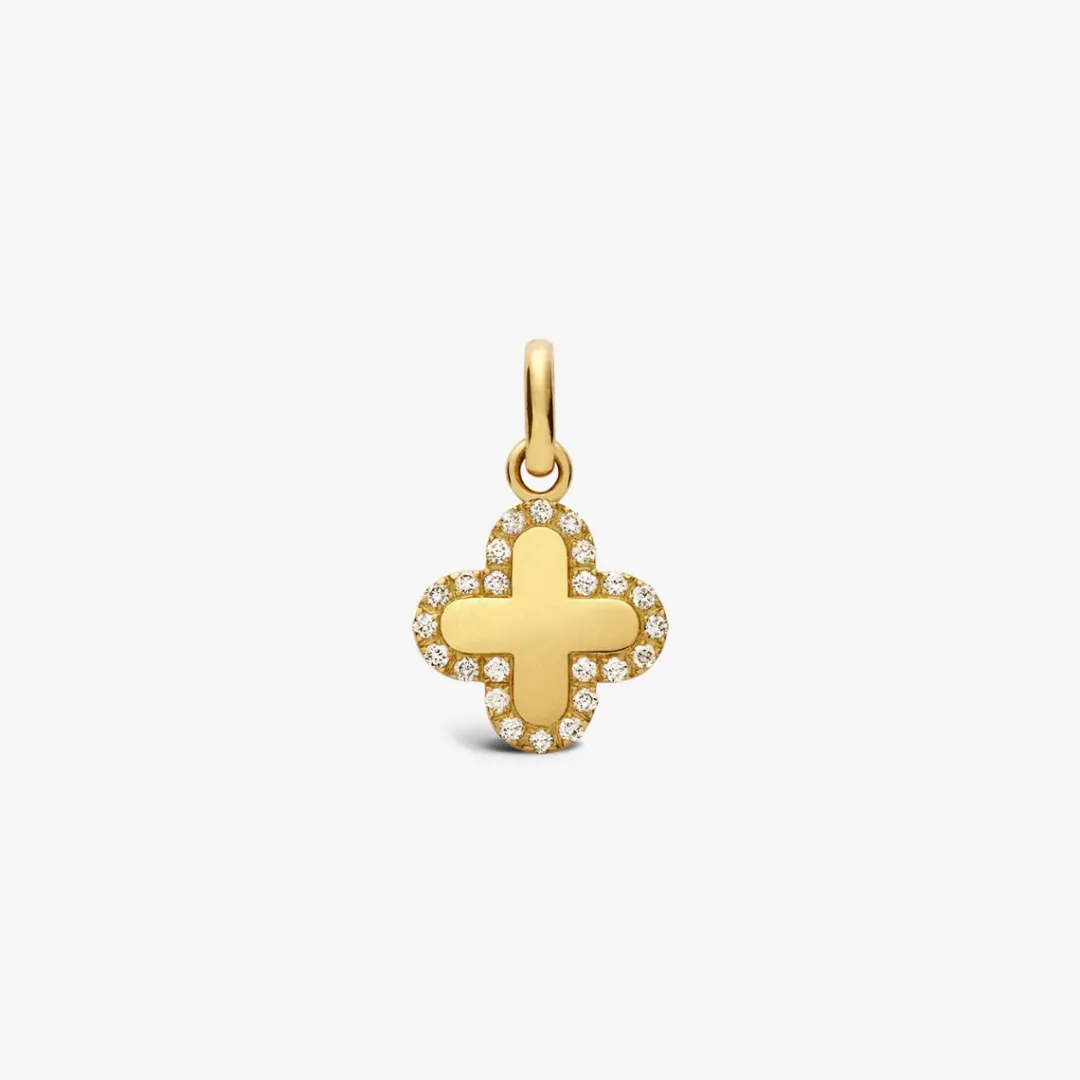 Fashion Arthus Bertrand Croix Trèfle Or Jaune Diamants
