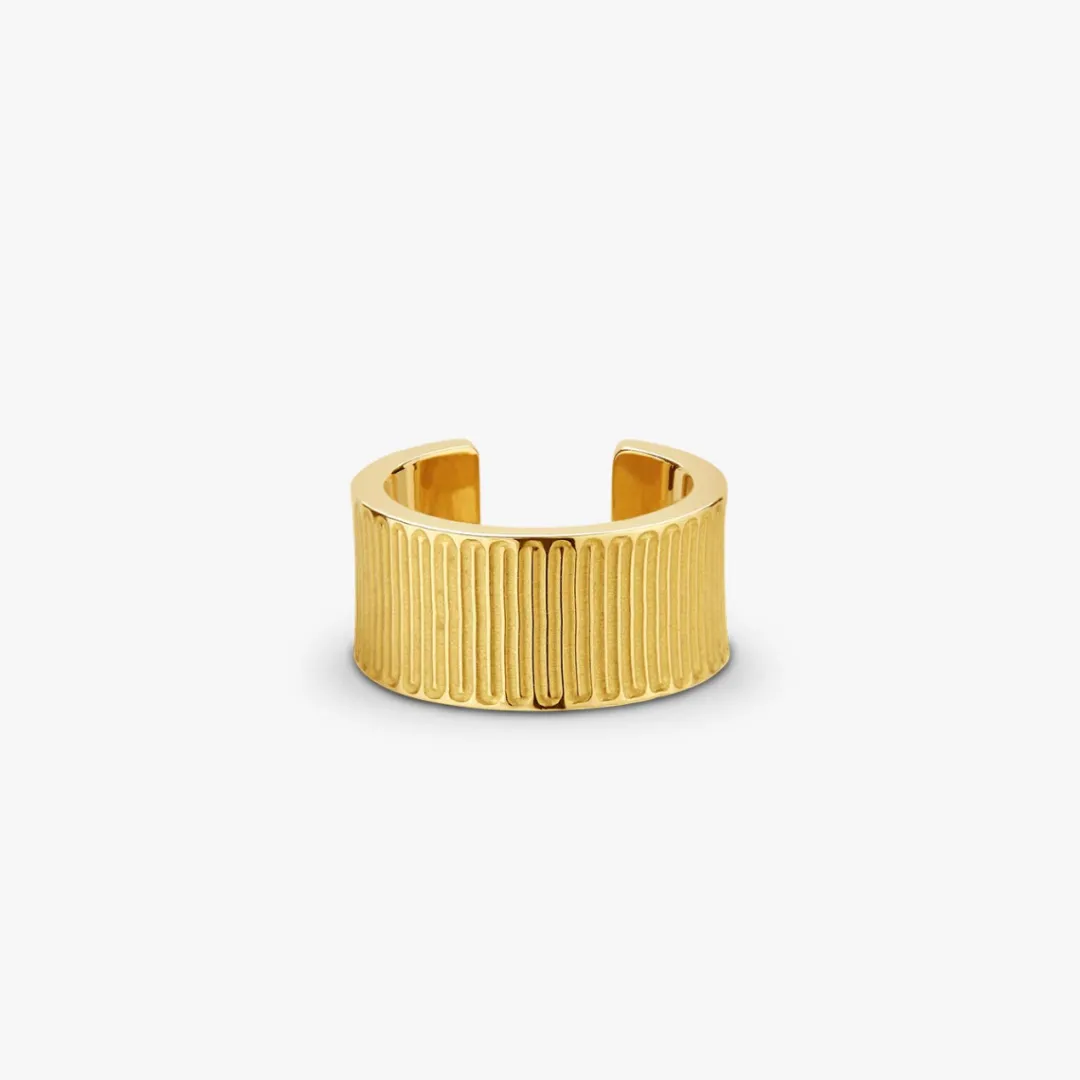 New Arthus Bertrand Ear Cuff Or Jaune Ruban