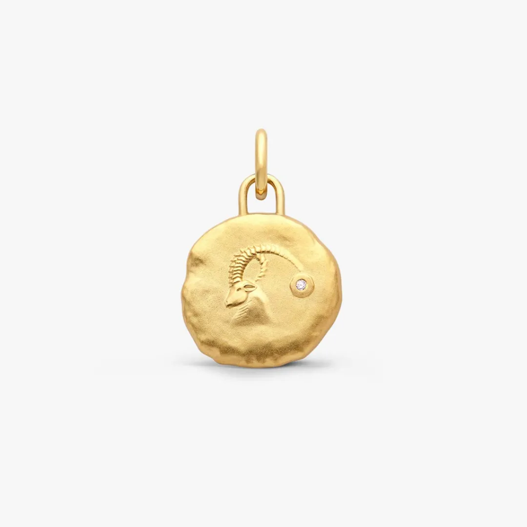 Hot Arthus Bertrand Médaille Astro Capricorne Or Jaune & Diamant