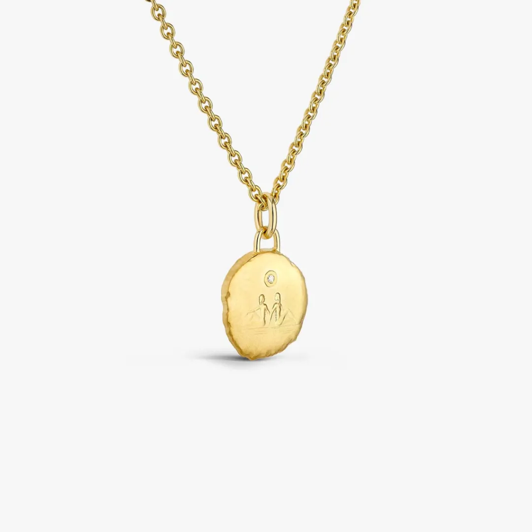 Clearance Arthus Bertrand Médaille Astro Gémeau Or Jaune & Diamant