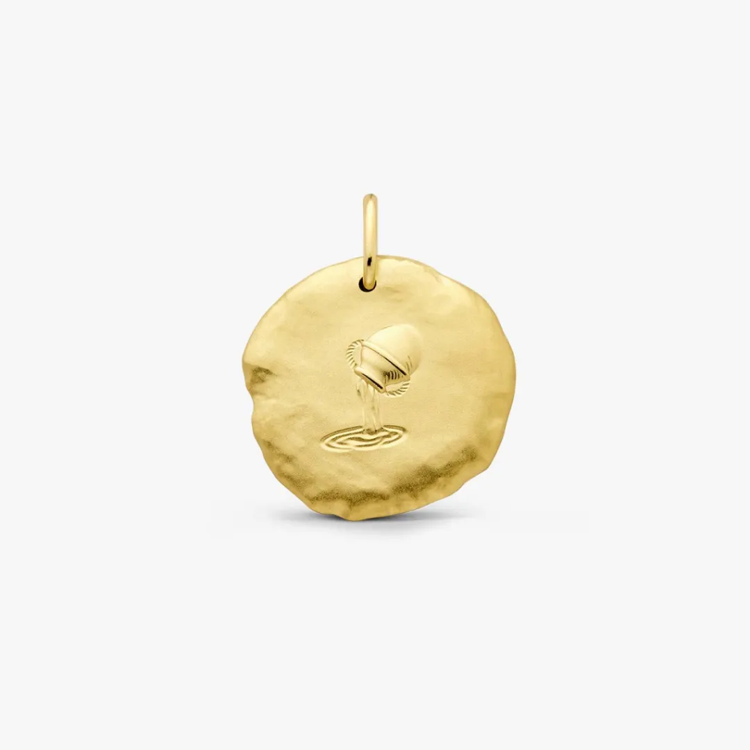 Hot Arthus Bertrand Médaille Astro Verseau Or Jaune