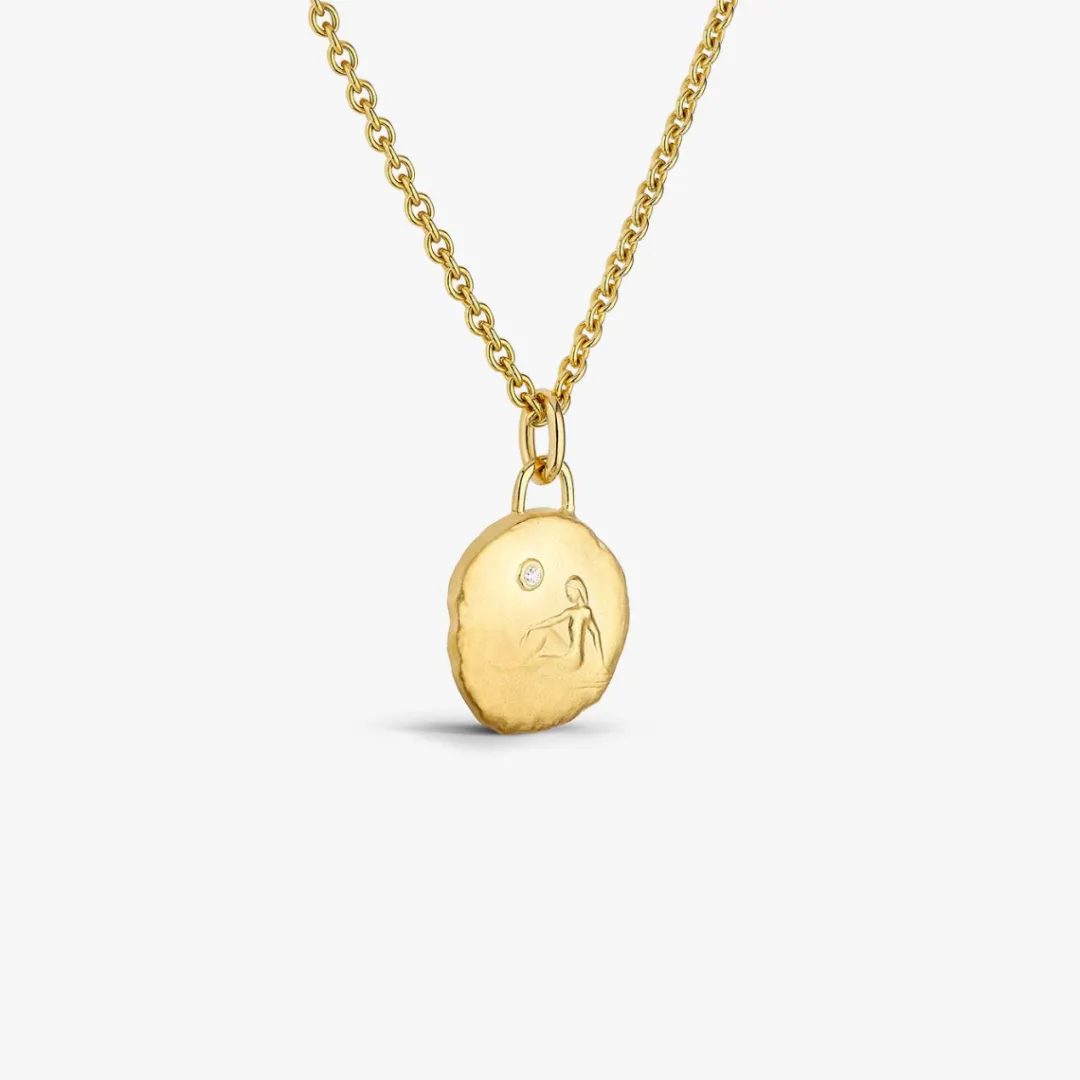 Hot Arthus Bertrand Médaille Astro Vierge Or Jaune & Diamant