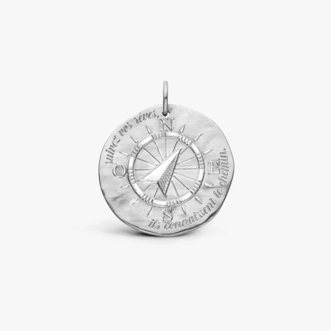 Sale Arthus Bertrand Médaille Or Blanc La Boussole