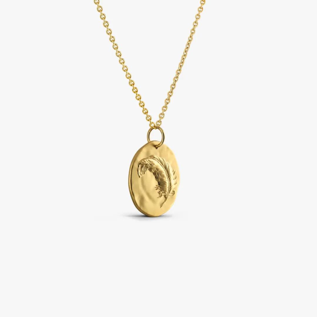 New Arthus Bertrand Médaille Or Jaune La Plume