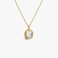 Online Arthus Bertrand Médaille Or Jaune, Nacre & Diamants Flora