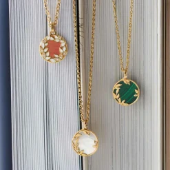 Online Arthus Bertrand Médaille Or Jaune, Nacre & Diamants Flora