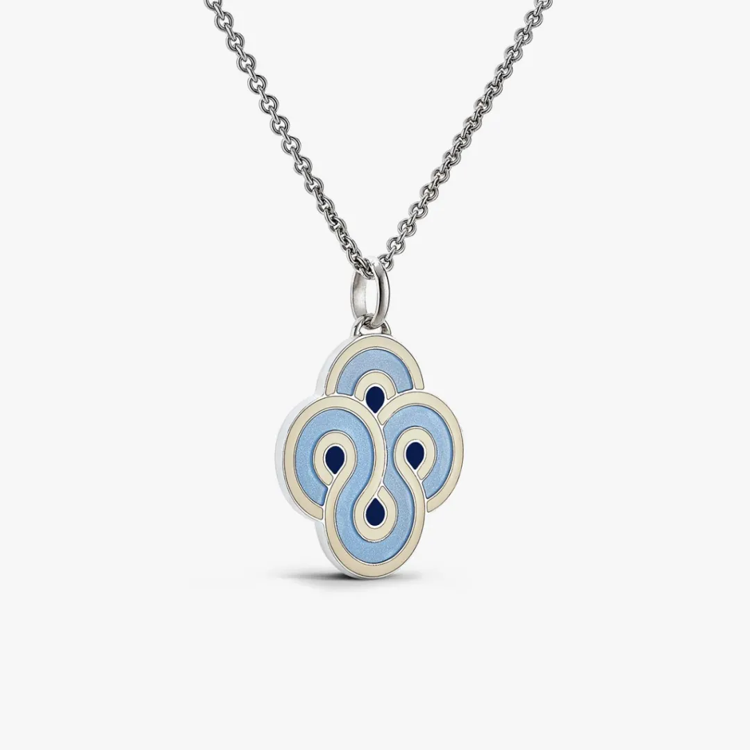 New Arthus Bertrand Pendentif Argent Enlacé - Pop Bleu