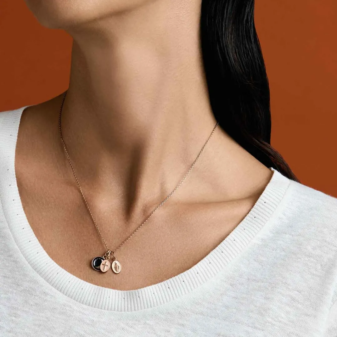 Outlet Arthus Bertrand Pendentif Croix Or Jaune - Rose
