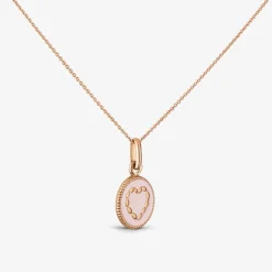 Online Arthus Bertrand Pendentif Cœur Or Rose - Rose Poudré