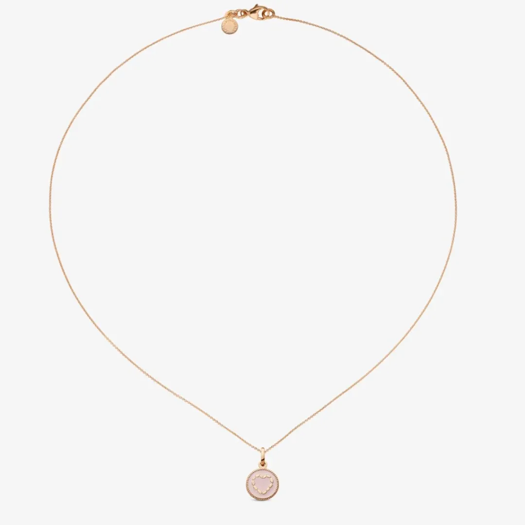 Online Arthus Bertrand Pendentif Cœur Or Rose - Rose Poudré