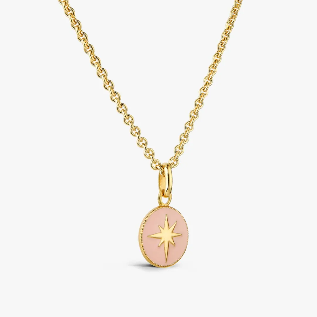 Sale Arthus Bertrand Pendentif Etoile Rose Poudré