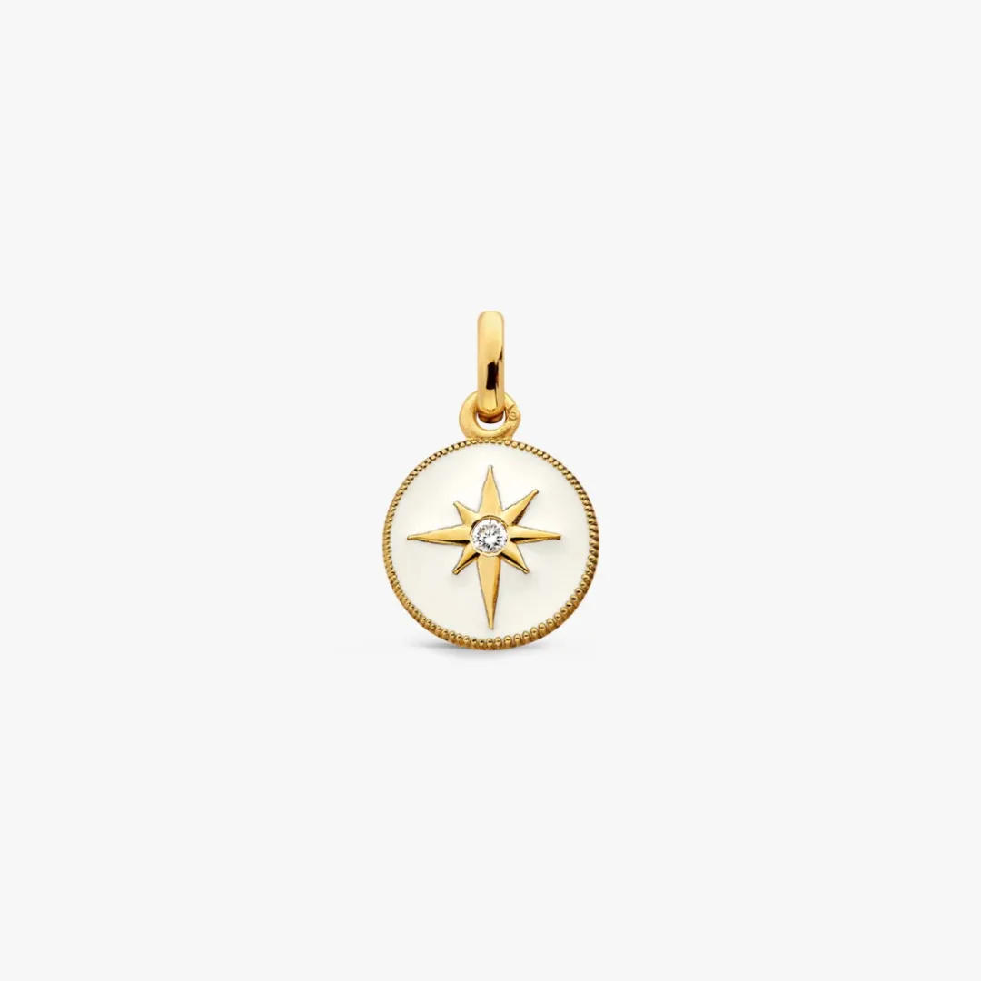 Hot Arthus Bertrand Pendentif Or Jaune & Diamant Etoile - Ivoire