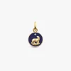 New Arthus Bertrand Pendentif Or Jaune & Diamant Ours - Bleu Marine