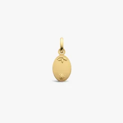 Hot Arthus Bertrand Pendentif Or Jaune & Diamant Trèfle - Vert d'Eau