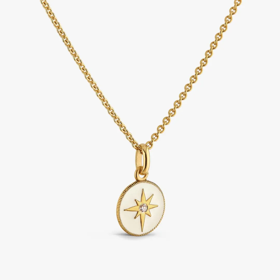 Hot Arthus Bertrand Pendentif Or Jaune & Diamant Etoile - Ivoire