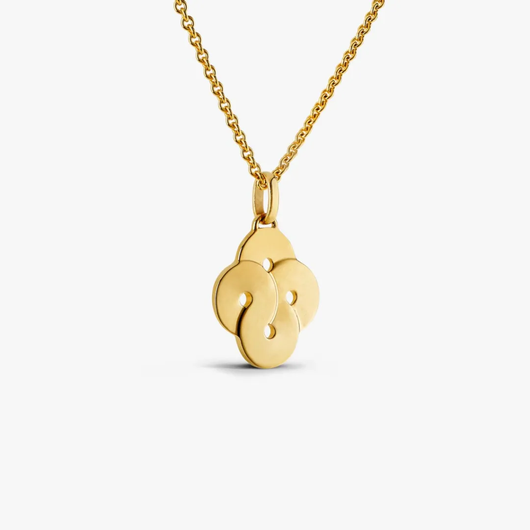 New Arthus Bertrand Pendentif Or Jaune Enlacé