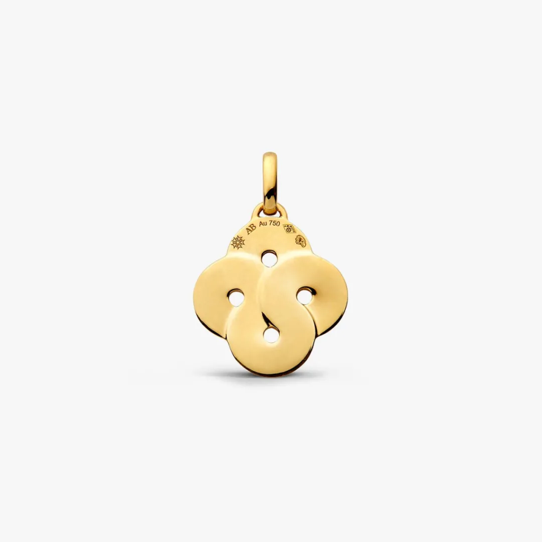 New Arthus Bertrand Pendentif Or Jaune Enlacé